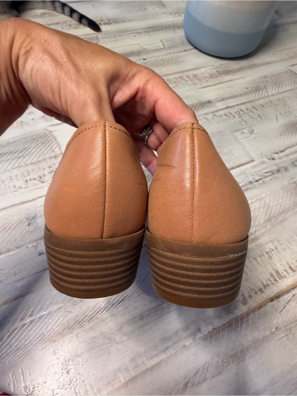 Sole Society Blush-Tan D'Orsay Open-Toe Flats - Picture 8 of 16